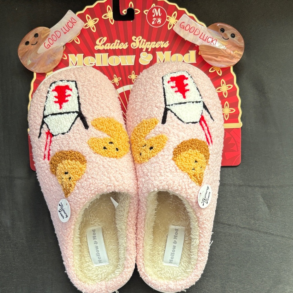 Pink Mellow & Mod Ladies Slippers